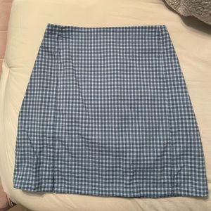 Brandy Melville Plaid Blue Skirt